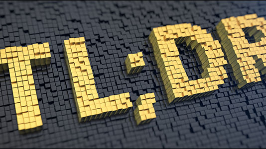 O que significa o termo TL;DR?